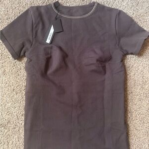 Nike Skims Ribbed Short-Sleeve Crewneck Shirt - Black S- BNWT